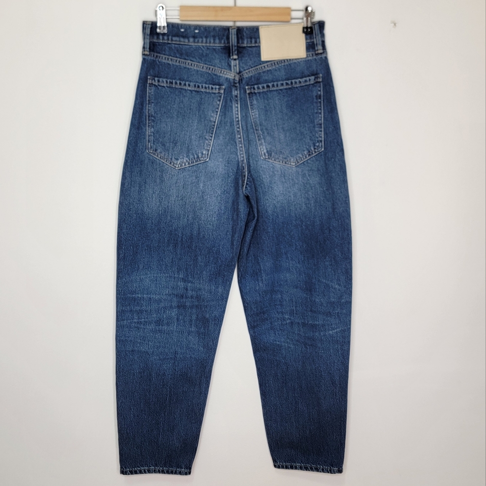 Banana Republic Barrel Jeans High-Rise Rigid Bow 100% Cotton Blue Size 27 - Picture 11 of 14